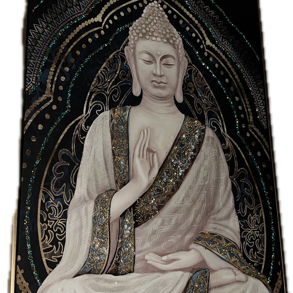 Elegant Buddha Wall Art in Black and Gold